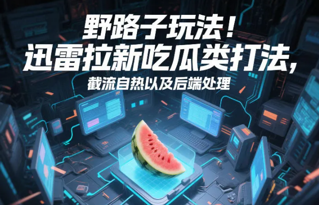 野路子玩法！迅雷拉新吃瓜类打法，截流自热以及后端处理