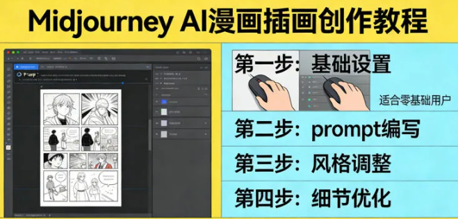 利用Midjourney AI人工智能轻松创作漫画插画教程，零基础创作完整漫画插画