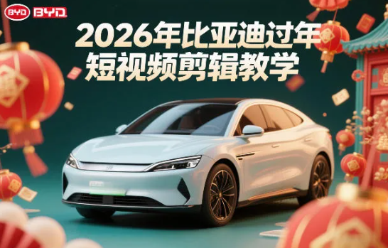 比亚迪过年短视频剪辑教学，车企短视频过年剪辑方案